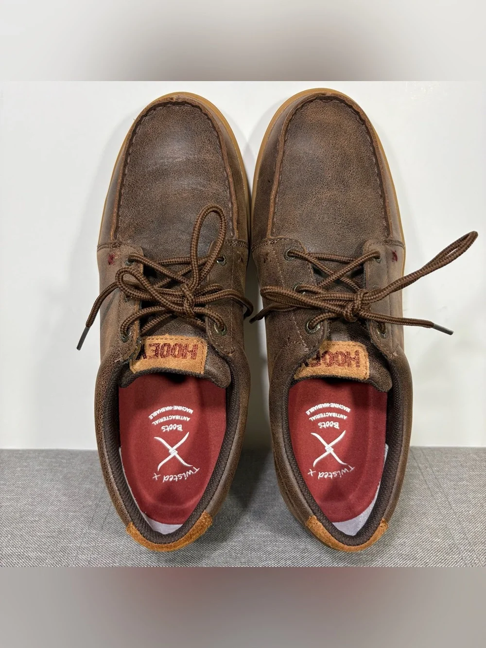 Twisted X Hooey Brown Leather Lace-Up Sneaker- men’s 10.5